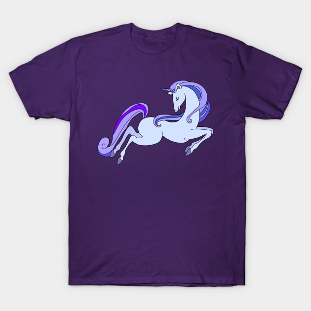 purple unicorn T-Shirt by JulietLake